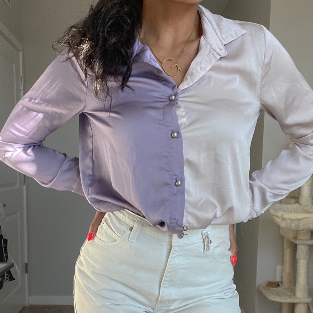 Two toned button down